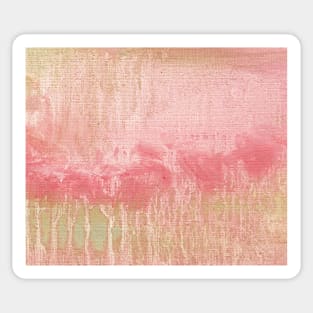 Green Pink Abstract Art Sticker
